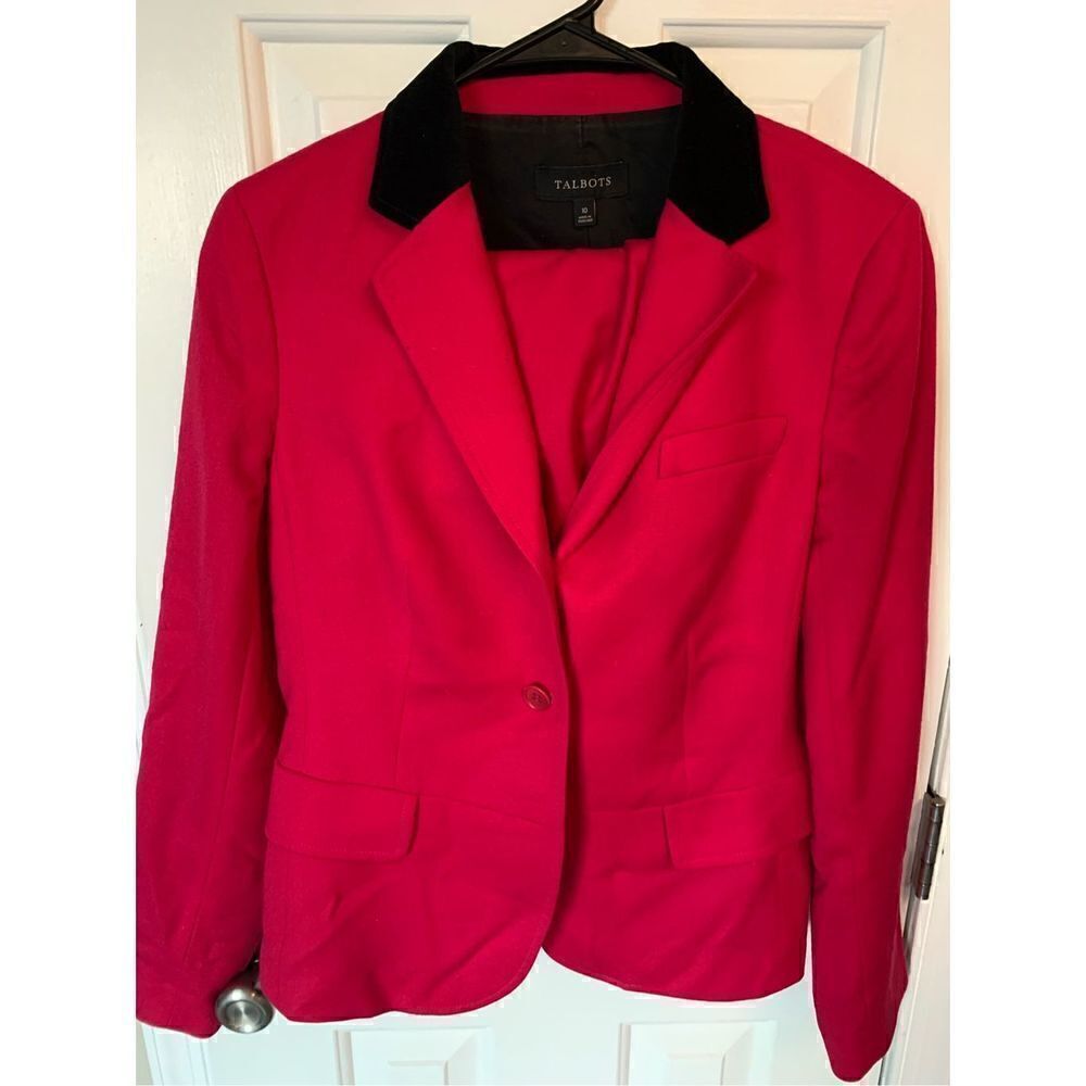 Talbots wool skirt suit pink size 10